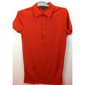 NWT RALPH LAUREN RED BLACK LABEL PONY POLO SHORT SLEEVE BUTTONS SHIRT S $155